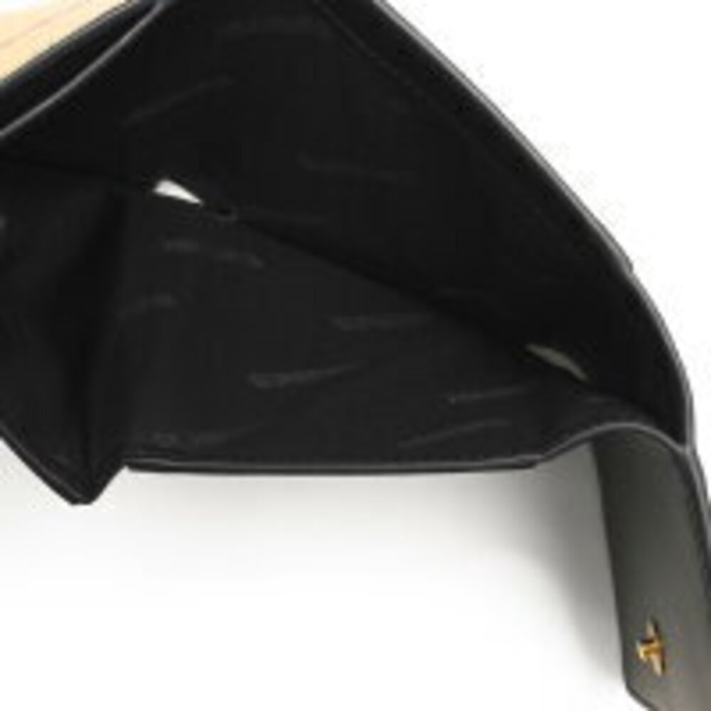 Burberry Beige Tri Check Black Lancaster Wallet fold